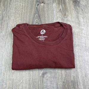 American Giant Shirt Mens Large Red Casual Outdoor Short Sleeve Made In USA